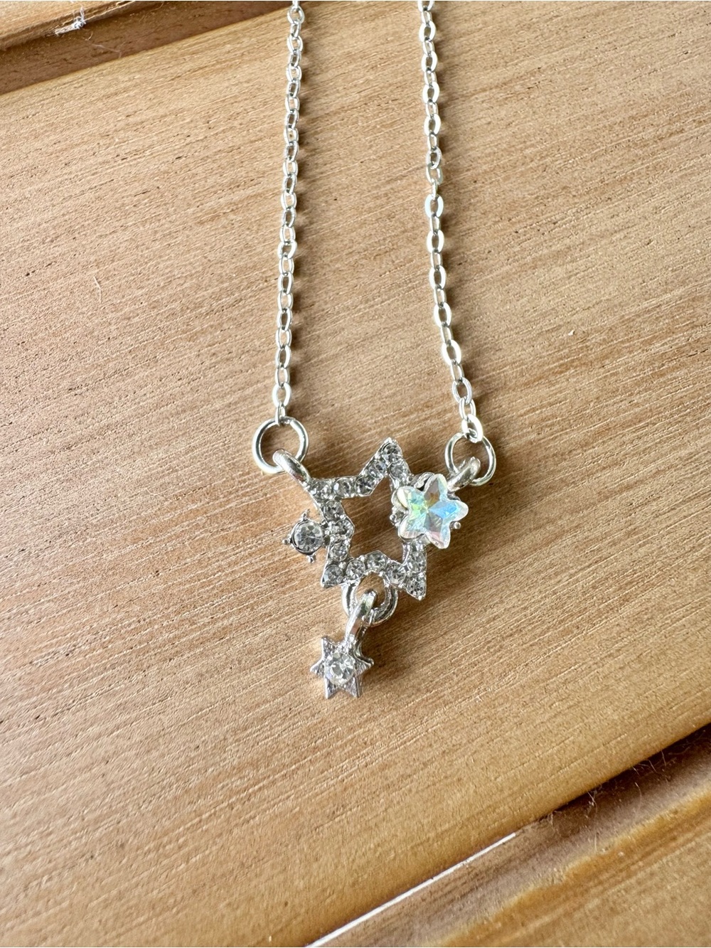 Silver Tone Rhinestone Star Celestial Necklace Bulk Lot 73 NEW
